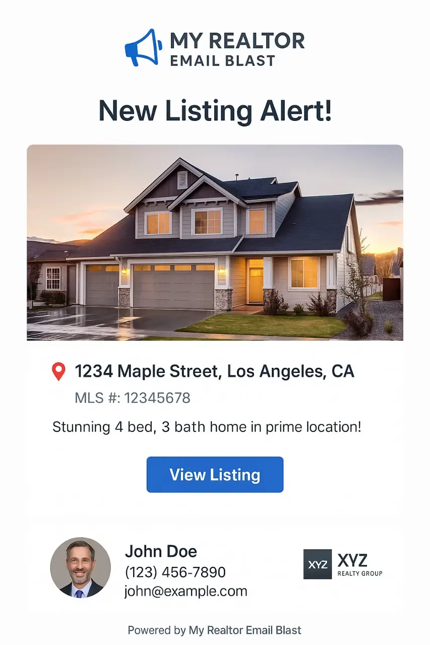 Realtor Email Blast